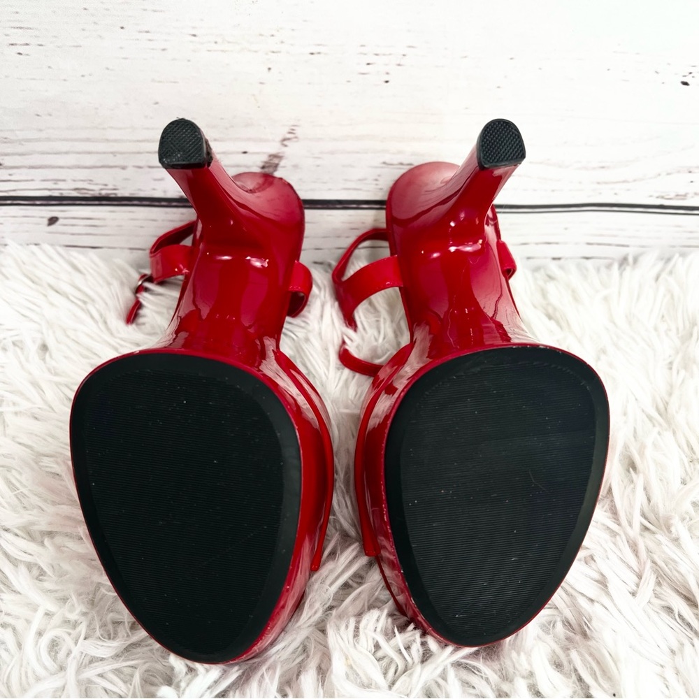 Ellie Red Platform Heels - Picture 10 of 16